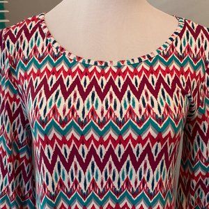 NWT Stitch Fix Market Spruce SMALL Maeby Zig Zag Patterned knit dress Fuchsia